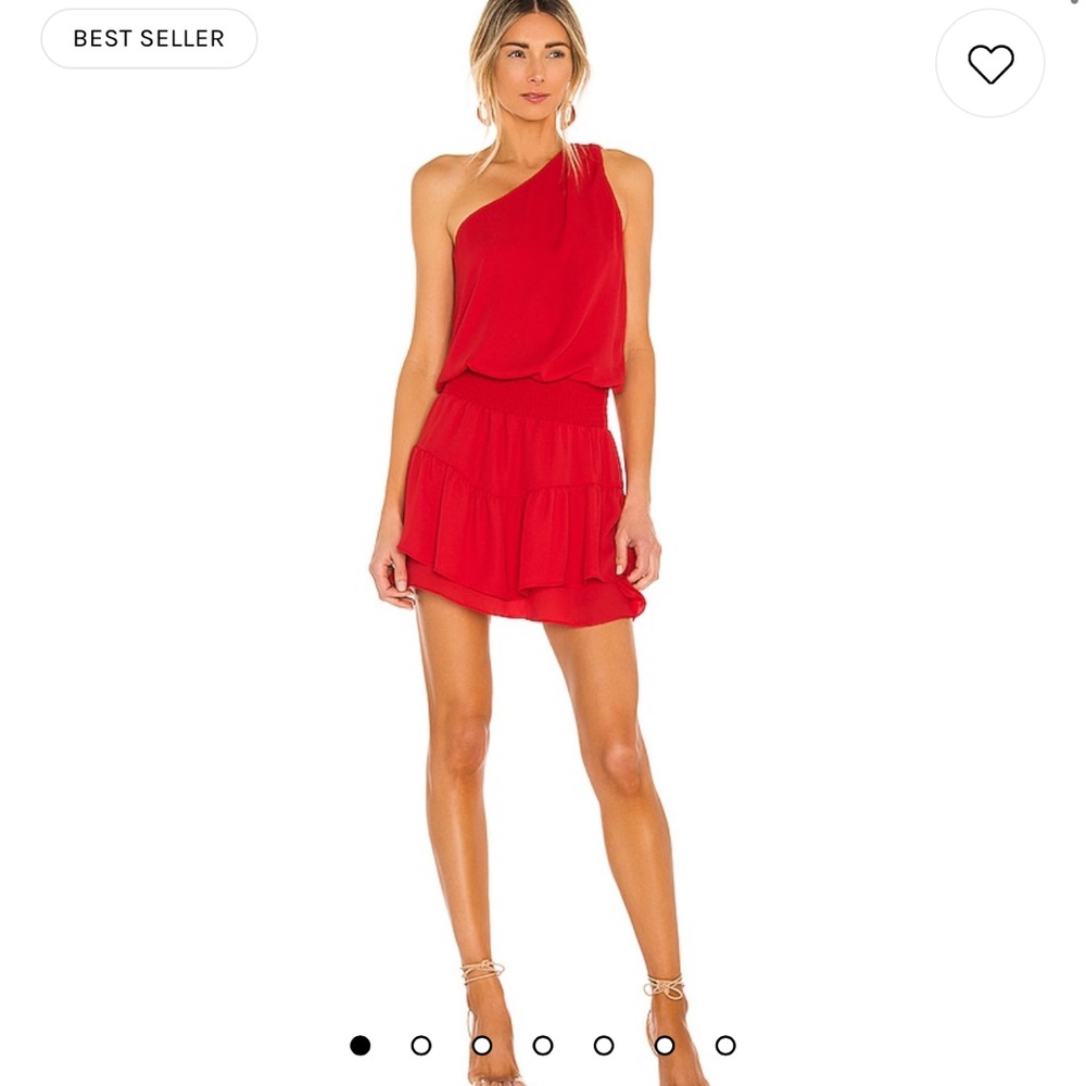 krisa one shoulder mini dress from Revolve